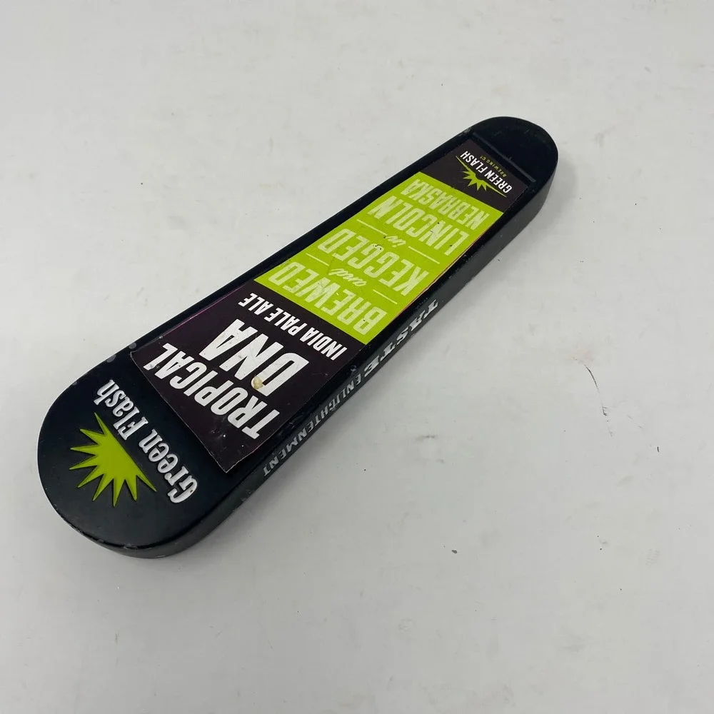 Green Flash Brewing Tropical DNA IPA Beer Tap Handle Lincoln Nebraska Black